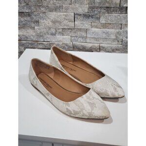 CHRISTIAN SIRIANO FLATS COLOR BEIGE/GRAY SIZE 10